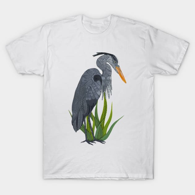 Blue Heron T-Shirt by ArtLovePassion